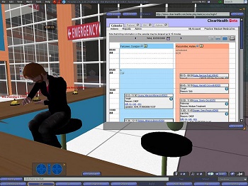 Screenshot of electronic medical software demo.