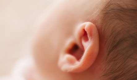 A baby's ear, showing the delicate nature of labor and delivery. One mistake from a medical practitioner can lead to severe consequences, including wrongful death.